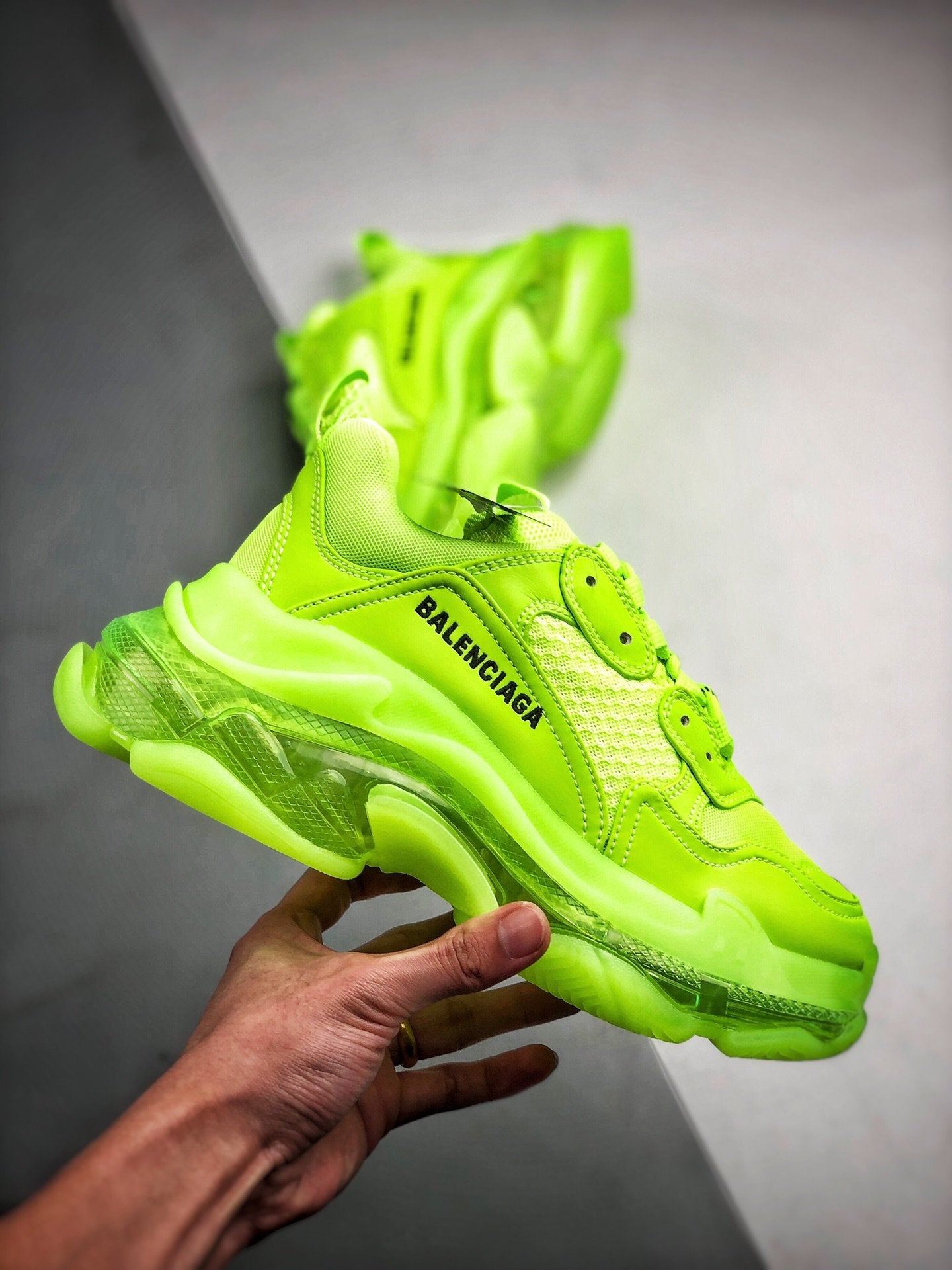 Balenciaga Triple S Clearsole Fluo Yellow – TheShoeBase