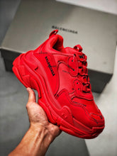 Load image into Gallery viewer, Balenciaga Triple S Allover Logo Red
