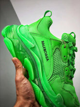 Load image into Gallery viewer, Balenciaga Triple S Neon Green Clear Sole
