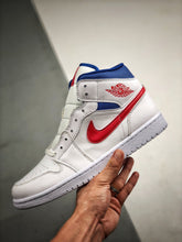 Load image into Gallery viewer, Air Jordan 1 Mid White Red Royal
