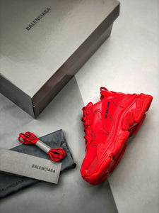 Balenciaga Triple S Allover Logo Red