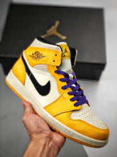 Load image into Gallery viewer, Air Jordan 1 Mid SE Lakers
