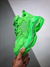 Load image into Gallery viewer, Balenciaga Triple S Neon Green Clear Sole
