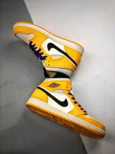 Load image into Gallery viewer, Air Jordan 1 Mid SE Lakers
