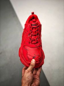 Balenciaga Triple S Allover Logo Red