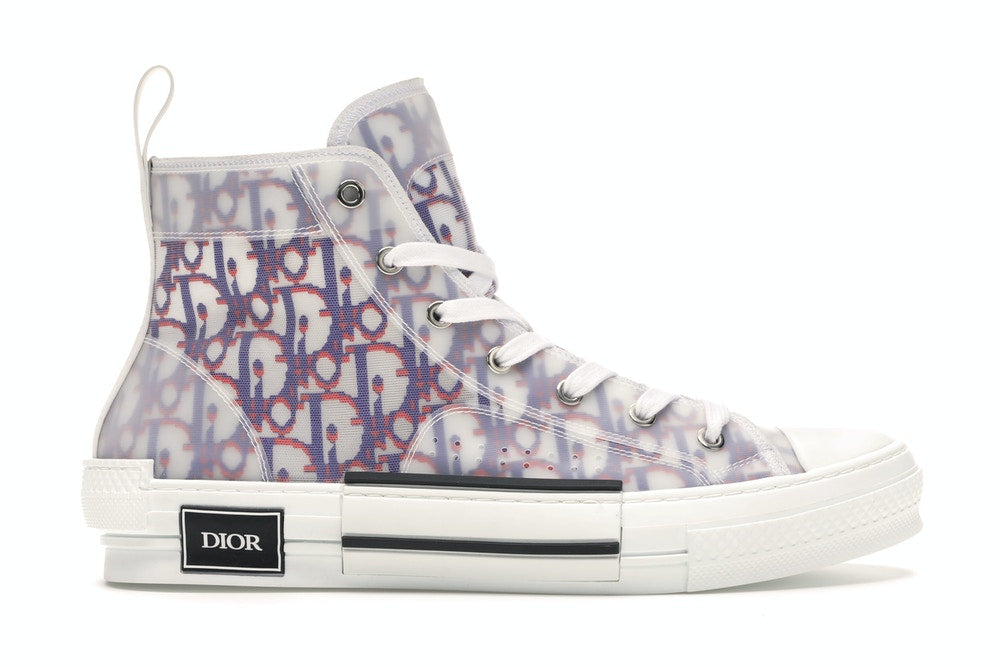 Dior B23 High Top Red Blue Oblique